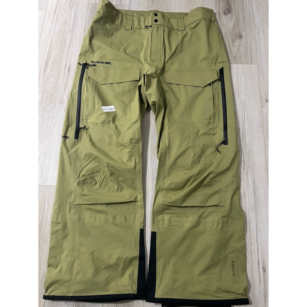 DAKINE Sender Stretch 3L Pant Mens Size XL Earth Green Drawstrings